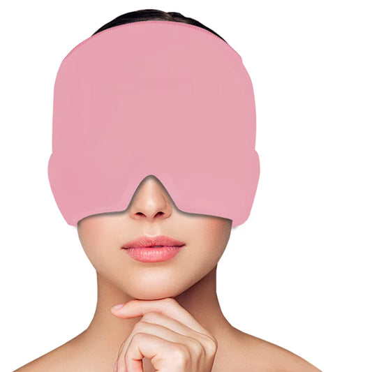 Head Massager Cap Gel Hot Cold Therapy Headache Migraine Relief Cap Stress Pressure Pain Relief Massage Hat Cold Hat Eye Mask